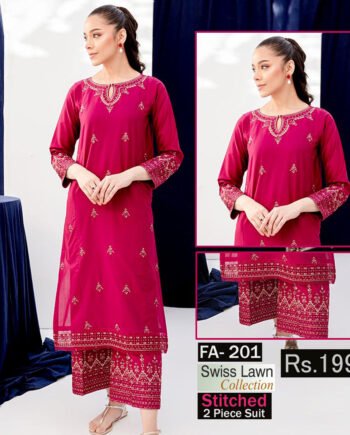 STITCHED 2 piece DRESS FA- 201