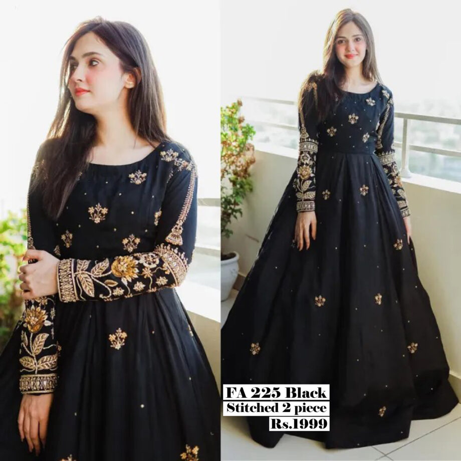 STITCHED 2 piece DRESS WA 225 Black