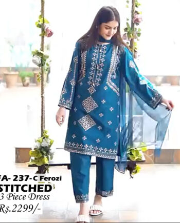 STITCHED 3 piece DRESS FA 237 C ferozi